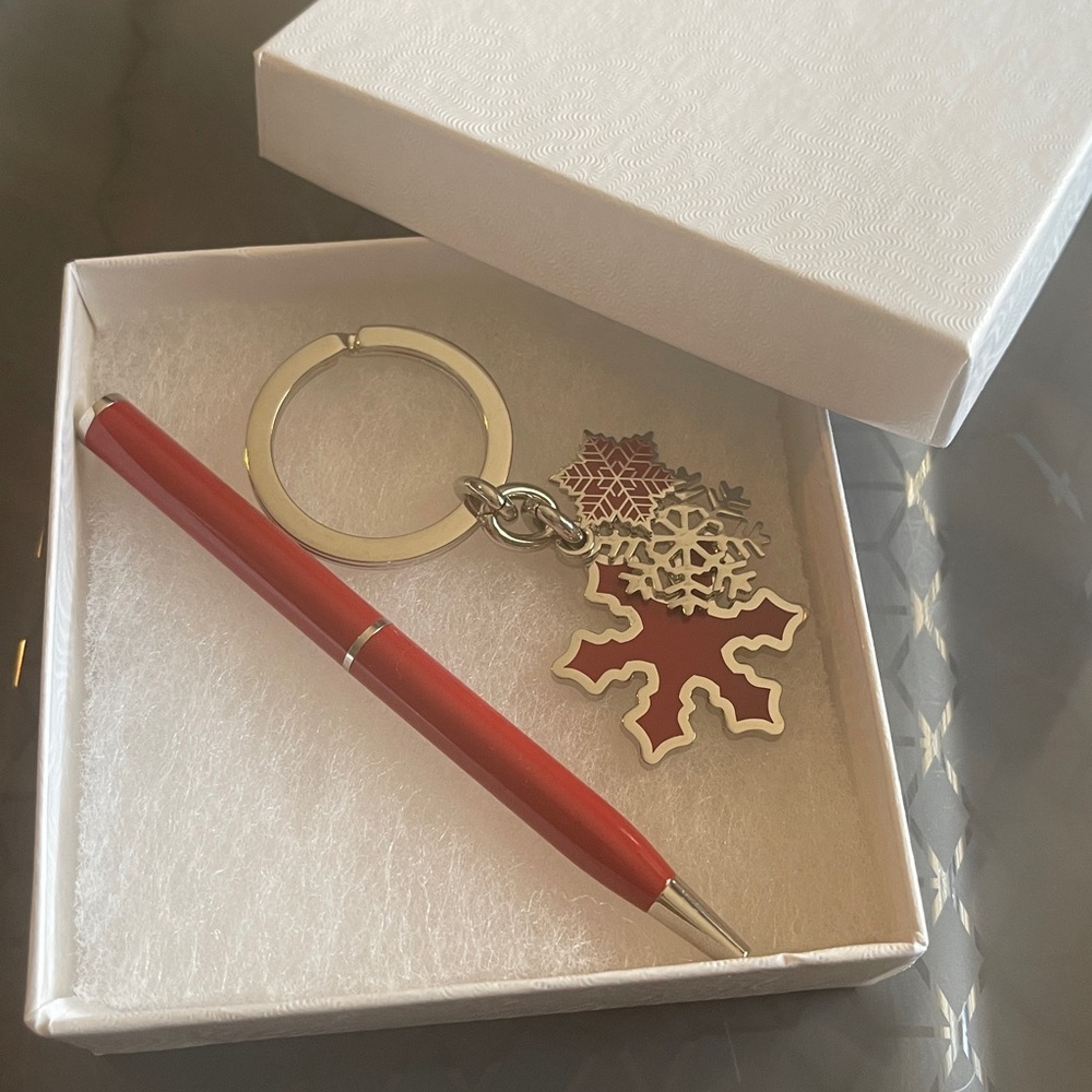 Coach Snowflake Keychain And Pen Set - image 1